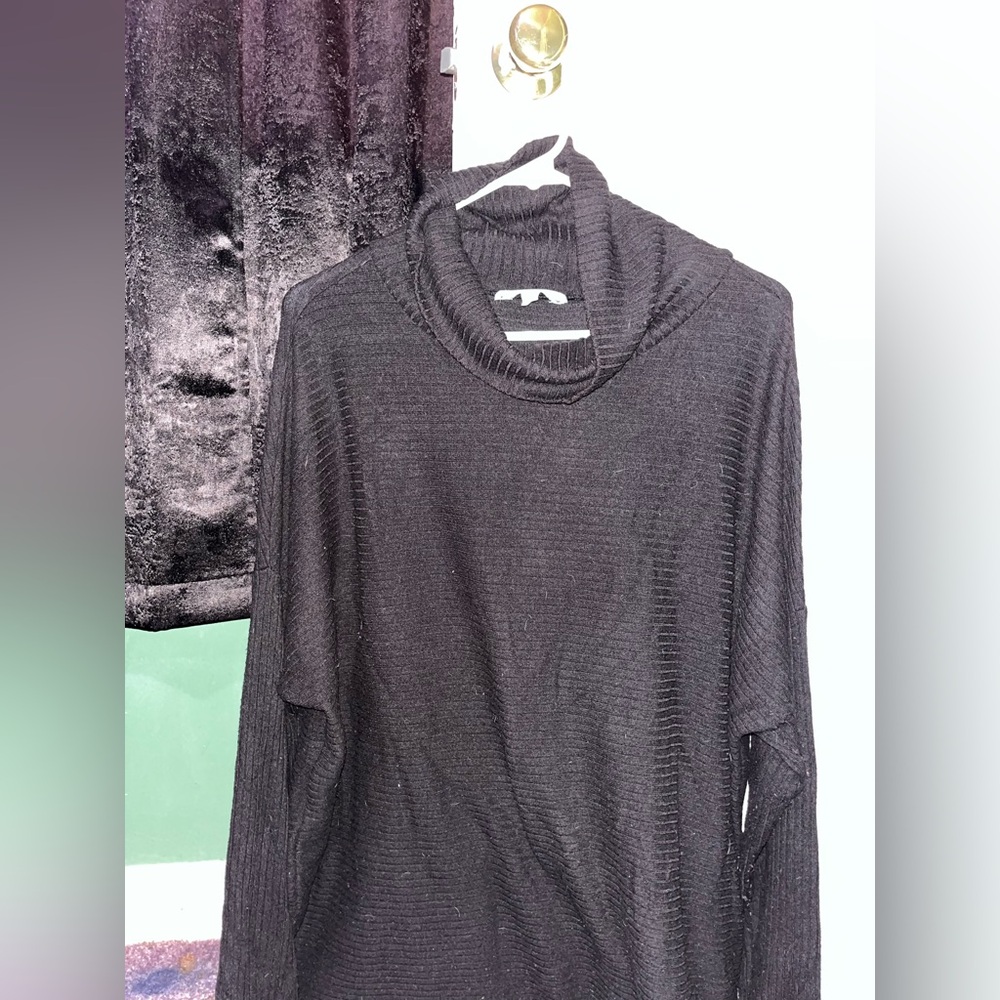 Black Cowl Neck Sweater
